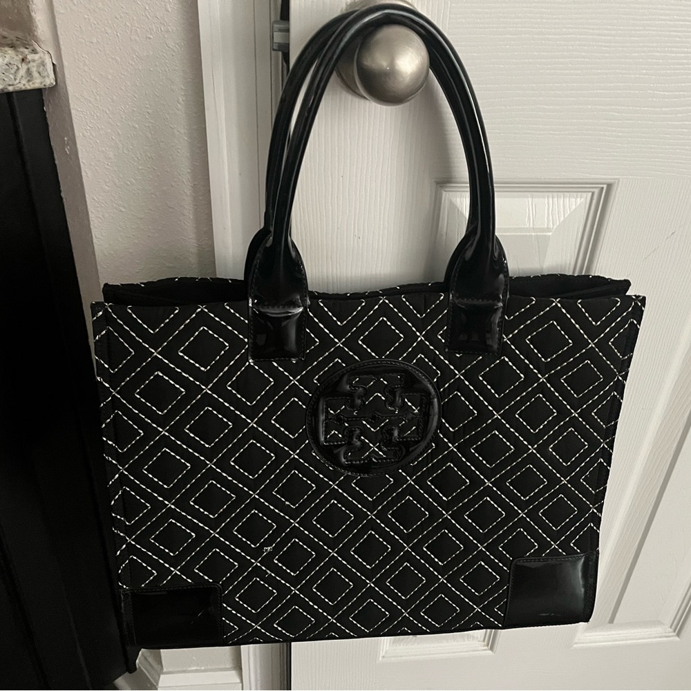 Tory Burch Black and White Tote Bag